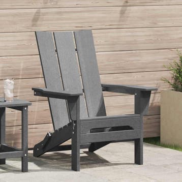 vidaXL Opvouwbare Adirondack Stoel Lichtgrijs 80,5 x 74,5 x, Verzenden, Nieuw