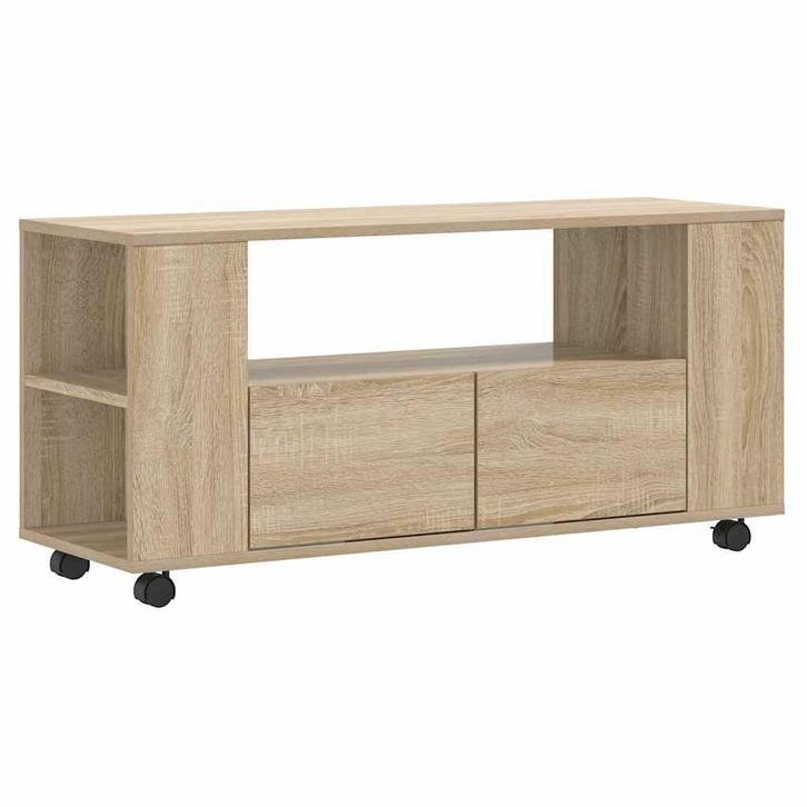 Tv-meubel met wieltjes | Tweede kansje, OP = OP!, Huis en Inrichting, Kasten |Televisiemeubels, 25 tot 50 cm, Nieuw, Overige houtsoorten
