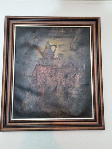 Jan Strube (1892-1985) - Stilleven met kan en doek