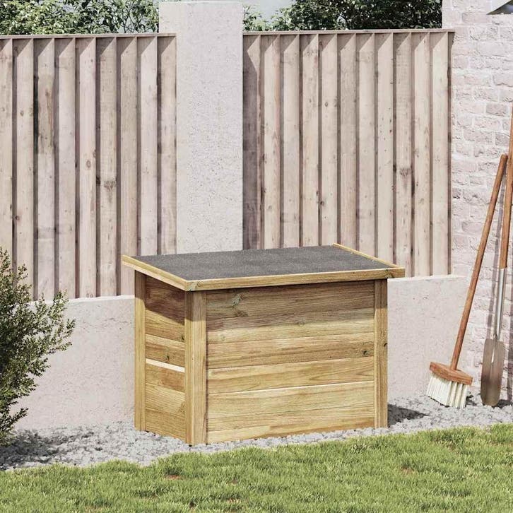 vidaXL Opbergbox Naturel 80 x 44,5 x 57,5 cm Geïmpregneerd, Tuin en Terras, Bergingen en Tuinkasten, Nieuw, Verzenden