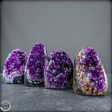 Exquisiet Amethyst-Drusen-Set – Drie natuurlijke, Collections