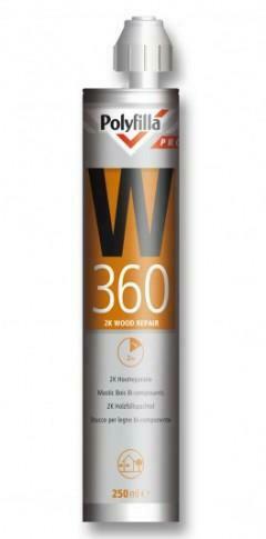 Polyfilla PRO W360 vulmassa vulpasta epoxy-vrije 2K Houtrepa, Verzenden, Nieuw