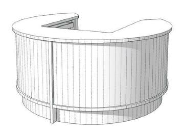 *TIP*  Toonbank wit rond 100 cm hoog, Ophalen of Verzenden