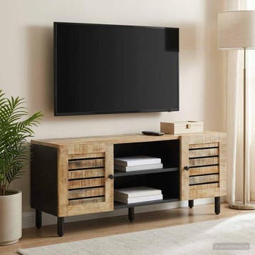 vidaXL Opbergkasten Naturel 105 x 33 x 46 cm Massief Mango, Verzenden