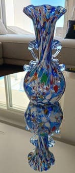 Murano - Vase - Vase Biansato avec des murrines - Murano, Antiquités & Art