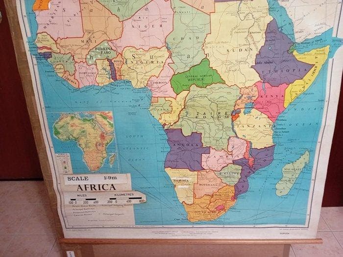 Verenigde Staten - Azië; DENOYER-GEPPERT PHILIPS & SON -, Boeken, Atlassen en Landkaarten