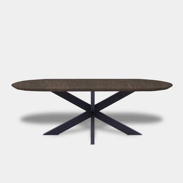 Tafel Plat Ovaal Eikenhout  Matrix  180x90, Huis en Inrichting, Nieuw