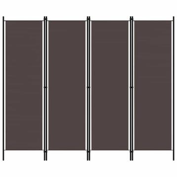 vidaXL Kamerscherm met 4 panelen 200x180 cm bruin, Verzenden, Nieuw