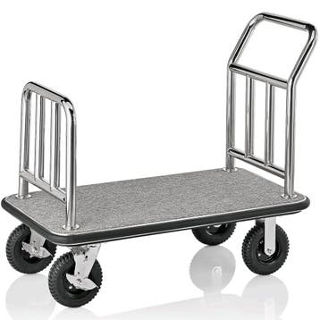 Bagage Platformwagen | RVS | Grijs | Wielen (Geremd) |, Zakelijke goederen, Verzenden, Nieuw in verpakking