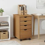 vidaXL Rollende kast MOSS HoningBruin 34 x 39 x 56 cm, Huis en Inrichting, Kasten | Overige, Verzenden, Nieuw