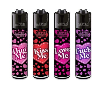 Clipper Aansteker - Kiss me       4 stuks, Verzenden