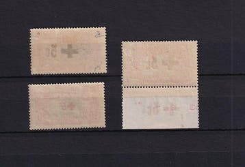 Réunion 1915/1916 - Rode Kruis, serie postzegels - Yvert n°, Gestempeld