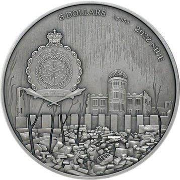 Niue. 5 Dollars 2022 - Hiroshima Human Tragedie - 2 oz