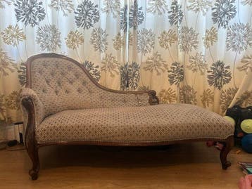 Chaise longue - Acajou - chaise longue de style victorien, Antiquités & Art