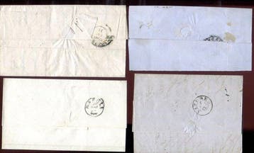 Anciens états italiens 1852/1861 - 4 documents de différents