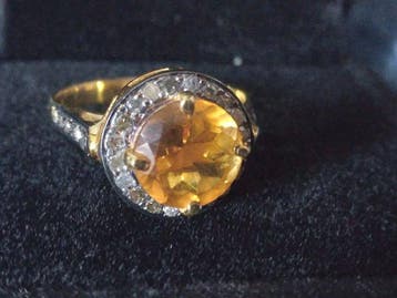 Zonder minimumprijs - Ring Zilver, 1.00 Ct Natuurlijke, Nieuw