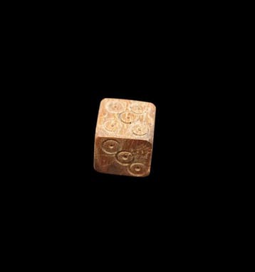 Oud-Romeins Been Dobbelstenen Gooien - 12 mm (Zonder, Antiek en Kunst