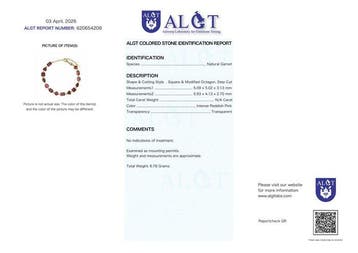Zonder minimumprijs - Armband Zilver - Garnet -