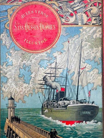Jules Verne / Georges Roux - Sans Dessus Dessous - 1889, Antiek en Kunst