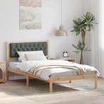 vidaXL Bedframe Donkergrijs 100 x 200 cm Massief grenenhout, Verzenden, Nieuw