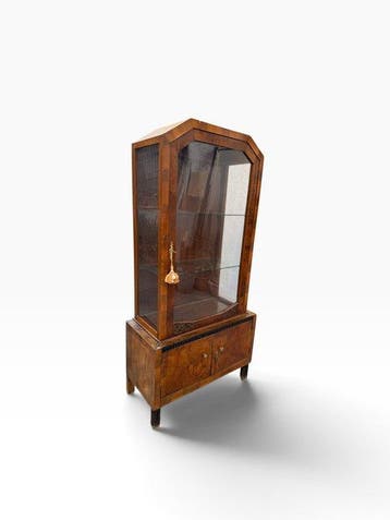 Vitrinekast - Knoesthout - Etalage Art Deco