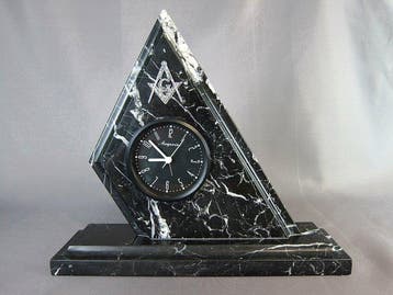 Horloge de bureau - Marbre Nero Marquina - 1980-1990 -, Verzamelen, Militaria | Algemeen