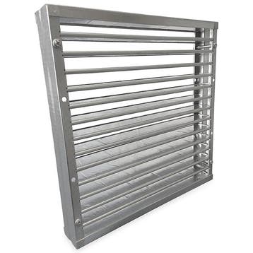 Brandwerend vierkant lamellenrooster 300 x 300mm, Verzenden, Nieuw