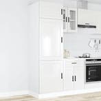vidaXL Keukenkast Porto bewerkt hout hoogglans wit, Verzenden, Nieuw