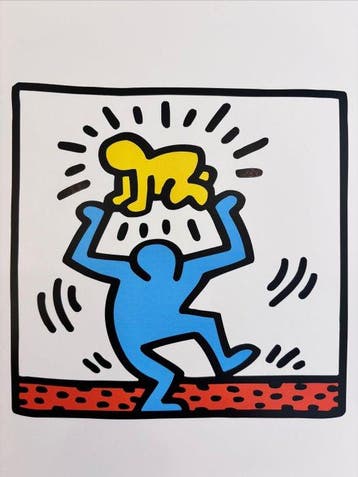 Keith Haring (after) - Yellow Baby / New York 80s