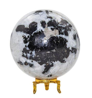 KAMR GEM Sphère naturelle de pierre de lune arc-en-ciel de