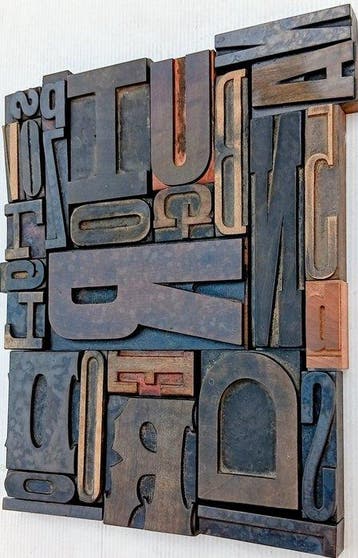 Blocs dimpression - Lot XXL de caractères typographiques
