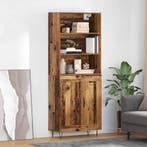 vidaXL Highboard 2 pcs Oudhout Bewerkt hout, Huis en Inrichting, Kasten | Dressoirs, Verzenden, Nieuw