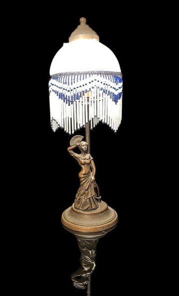 stile Art Nouveau, 44 cm - Lampe de table - En alliage,