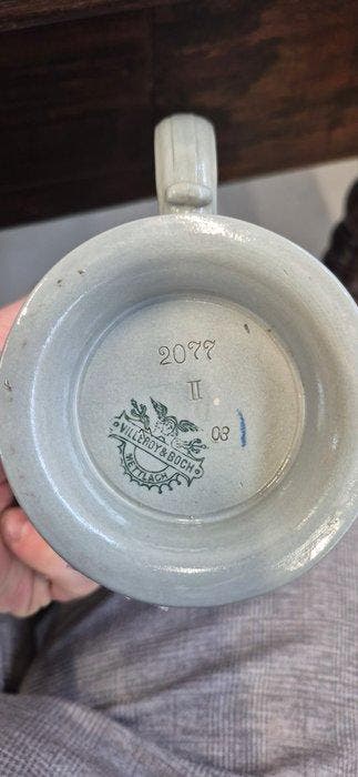 Villeroy & Boch - Bierpul (2) - 2077 - Steen, Tin - Villeroy, Antiek en Kunst