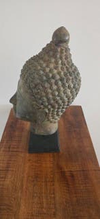 Boeddha-hoofd - Brons, Hout - Thailand - 21e eeuw, Antiek en Kunst