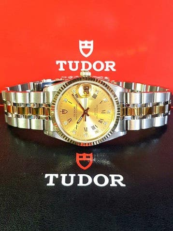 Tudor - Prince Oysterdate - GOLD DIAMOND ROMAN - Zonder