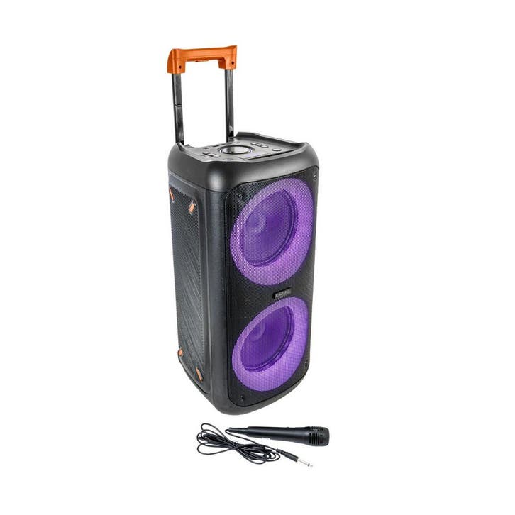 Ibiza Eris400 LED Luidspreker Op Accu 400W BT USB TWS AUX, Musique & Instruments, Microphones