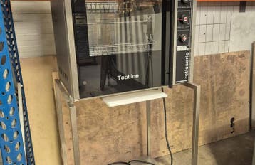 UBERT kippengrill rotisserie met onderstel in veiling, Gebruikt, Fornuis, Frituur en Grillen