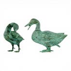 sculptuur, Pair of Ducks (fountain) - 25 cm - Brons