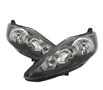 PHARES POUR FORD FIESTA 08-12 FOND NOIR, Verzenden