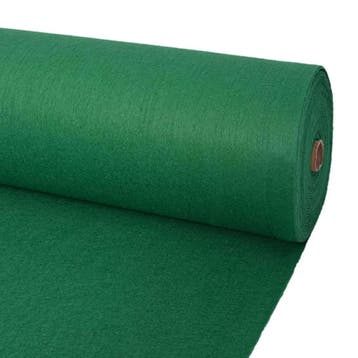 vidaXL Tapijt Effen Groen 1,2 x 12 m Polyester, Tuin en Terras, Deurmatten, Verzenden, Nieuw