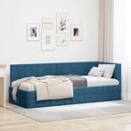 vidaXL Hoek Bed Frame met hoofdeinde Blauw 80 cm x 200 cm, Verzenden, Nieuw