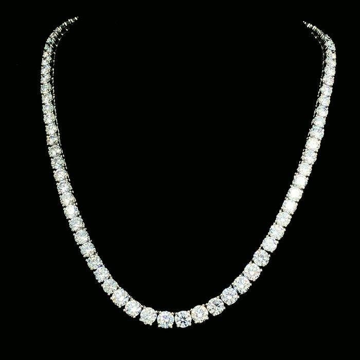 Halsketting - 18 karaat Platina, Witgoud - 27.11ct. tw., Bijoux, Sacs & Beauté, Colliers