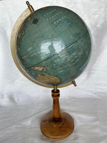 Globe - Vintage Globo mapa mundo de 49 cm de alto - van die
