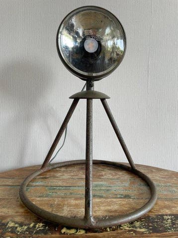 Lamp - Metaal, Glas - Mobiele Militair Veldlamp