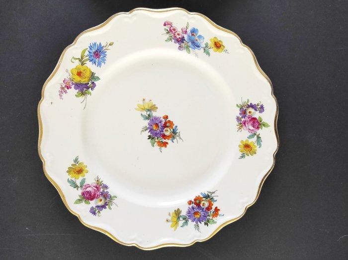 Boch Frères La Louvière - Bord (12) - Fleuri - Aardewerk, Antiquités & Art, Antiquités | Meubles | Tables