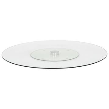 vidaXL Serveerbord draaiend 60 cm gehard glas transparant, Huis en Inrichting, Verzenden, Nieuw