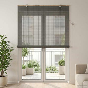vidaXL Rolgordijn Grijs 160 x 220 cm Bamboe, Verzenden, Nieuw