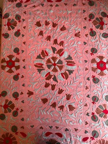 ** Tapis couvre-lit plaid avec broderie à la main dAsie