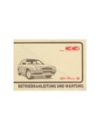 1987 ALFA ROMEO 33 INSTRUCTIEBOEKJE DUITS